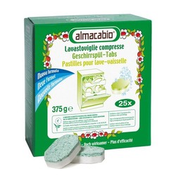 ALMACABIO Таблетки для мытья посуды в посудомоечной машине, 375 г (25 таблеток)