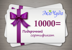 Подарочный сертификат на 10000 рублей, 1 шт