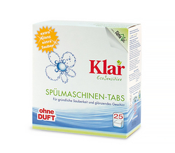 KLAR Таблетки для мытья посуды для посудомоечных машин, 25 * 20 г