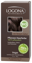 Растительная краска для волос 080 Натурально-коричневый, 100 г