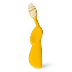 Купить Toothbrush Scuba щетка зубная с резиновой ручкой желтая, мягкая для левшей (Зубные щетки) в Москве