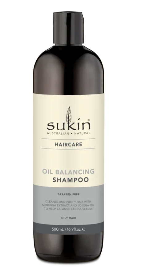 Шампунь для жирных  волос - Sukin Hair Care Oil Balancing Shampoo, 500 мл